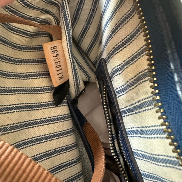 SOLD Hard to find Dooney & Bourke Blue Woven shoulder shopper tote bag handbag - Picture 11 of 16